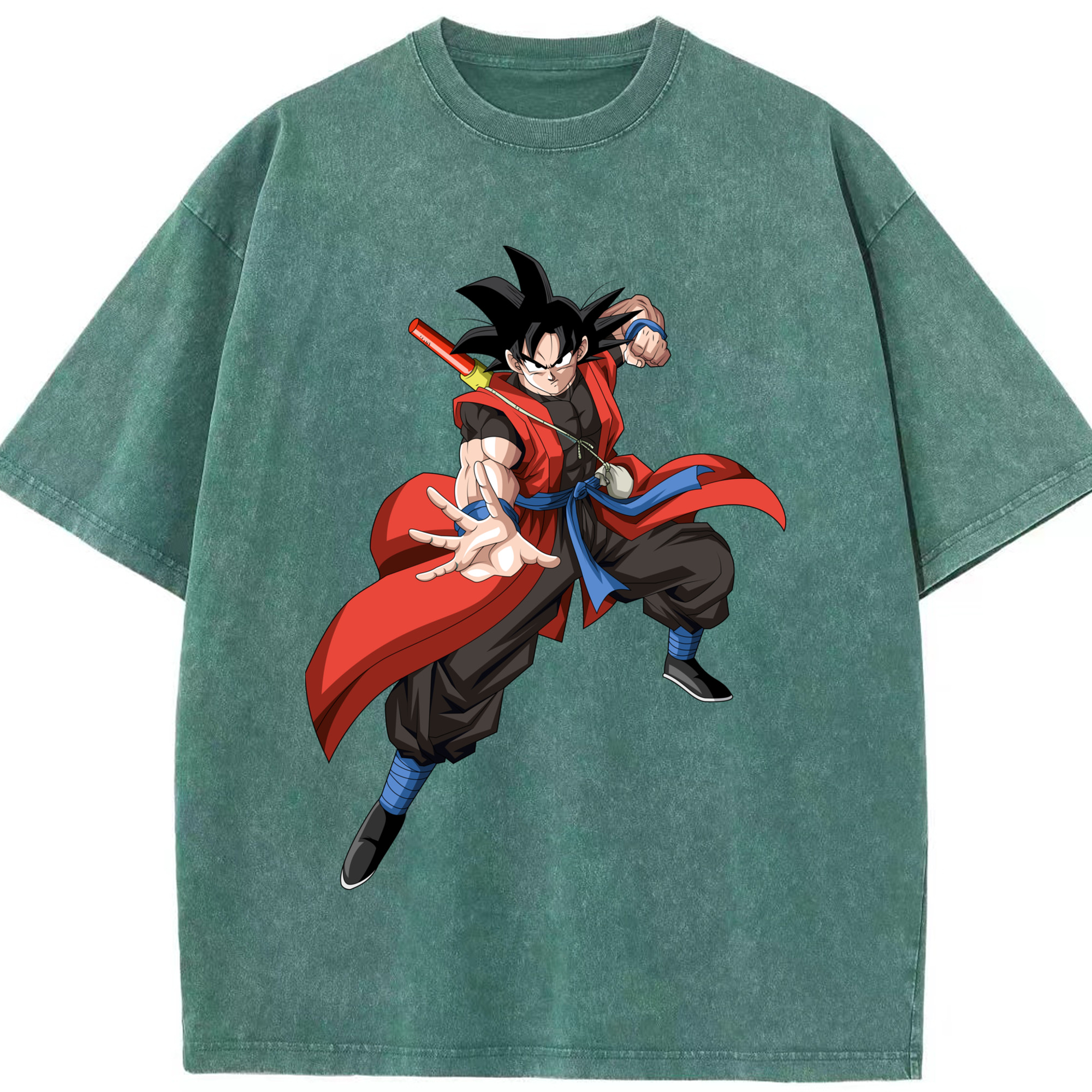ドラゴンボール 孫悟空（そん ごくう）Son Goku カカロット DRAGON BALL Kakarotto 綿100% ヴィンテージ風 半袖Tシャツ（フロントプリント）